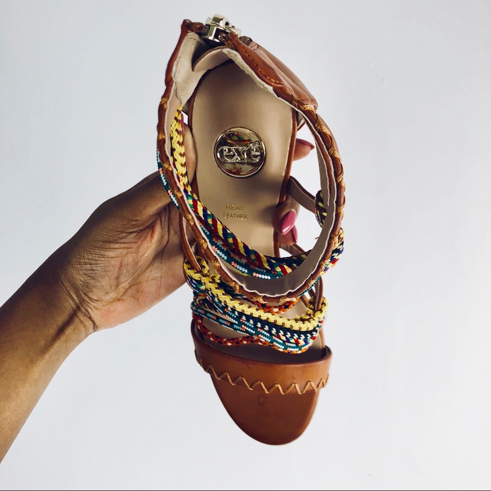EXE genuine leather tribal sandals - Picture 2 of 8